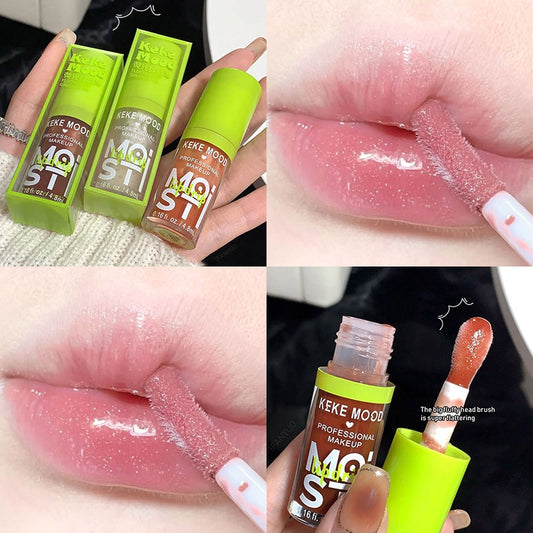 Moisturizing Glass Lip Gloss Crystal Jelly Glitter