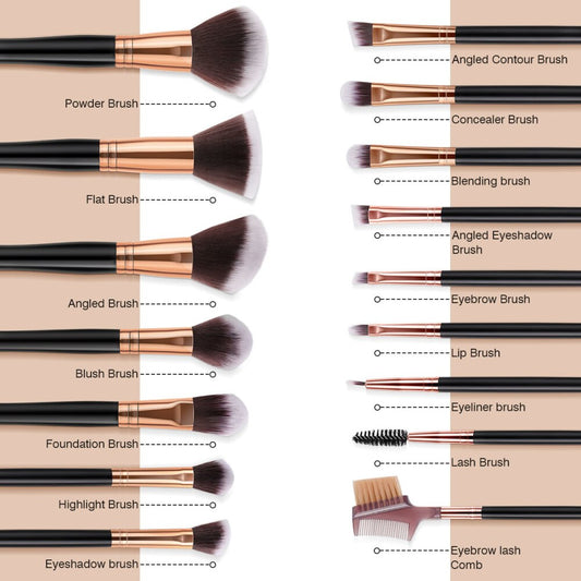 16pcs Makeup Brushes Set Soft Fluffy