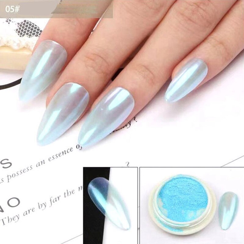Holographic  Dust Ice Neon Mermaid Mirror Glitter Pearl Aurora Nail