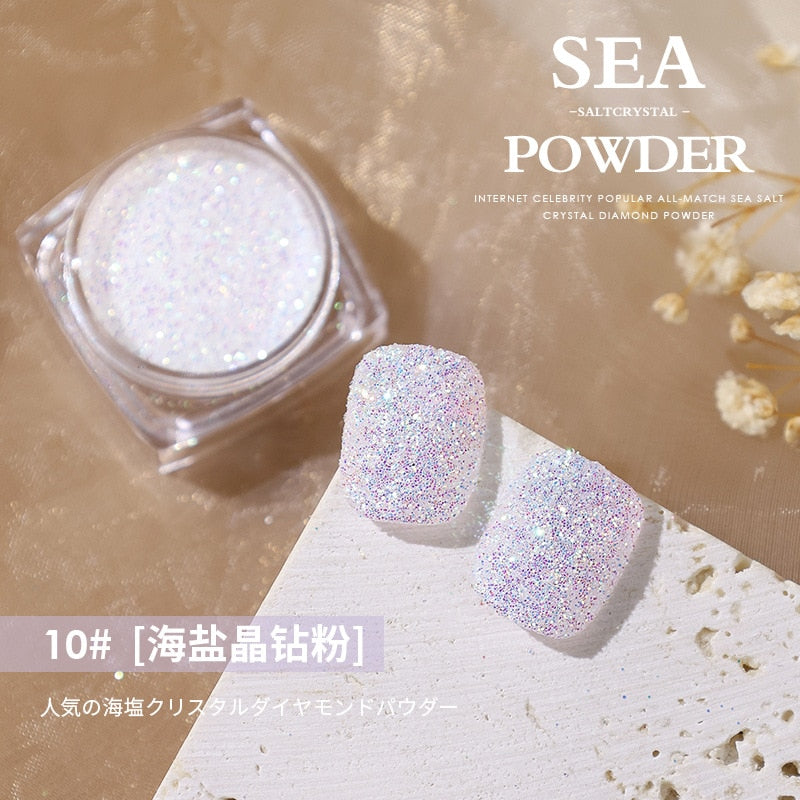 1Jar Crystal Diamond Powder Rainbow Shiny Nail