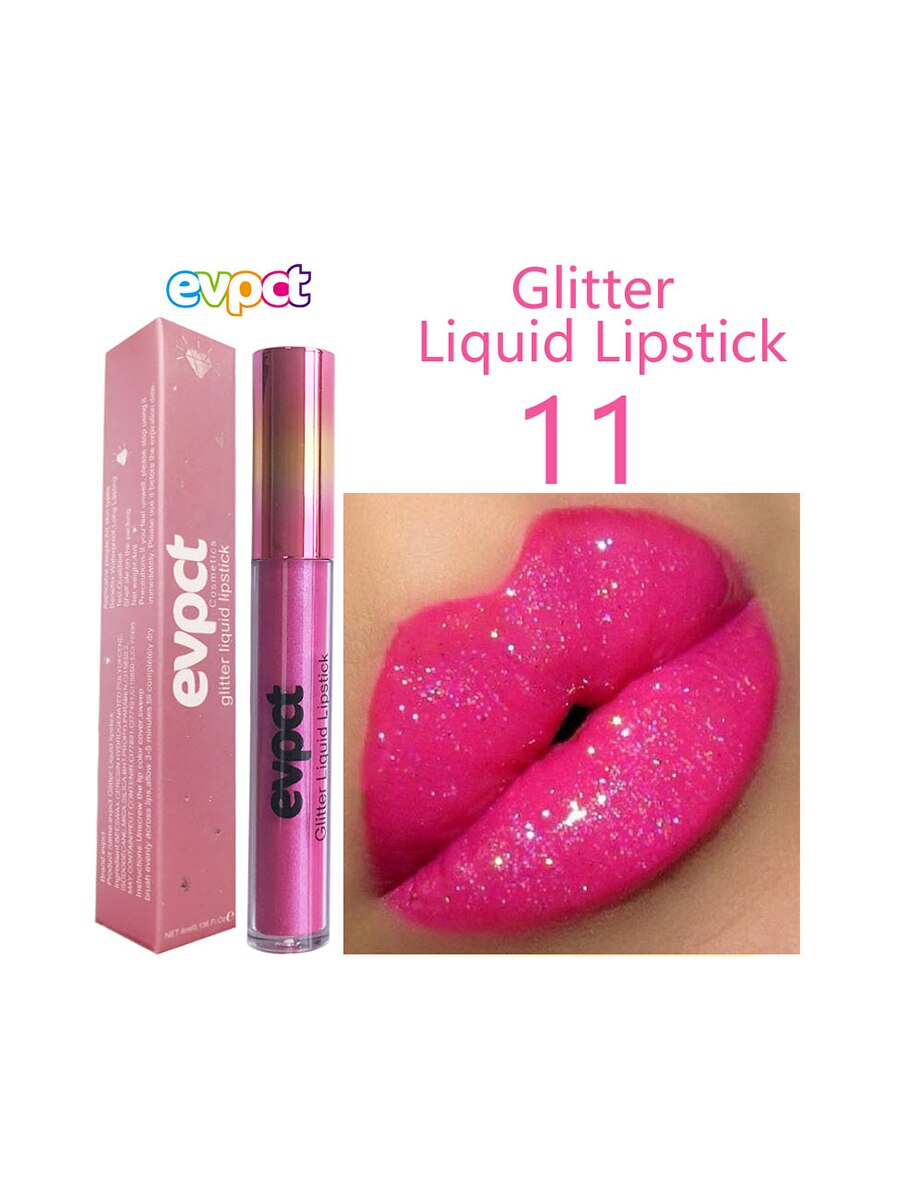 1PC Glitter Diamond Liquid Waterproof Lipstick