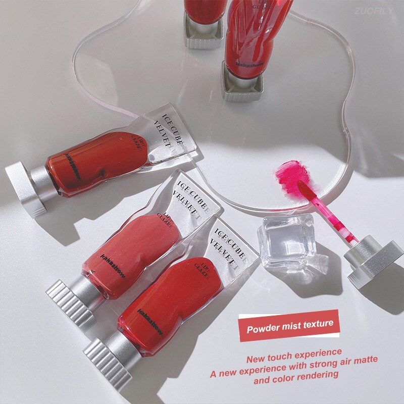 Velvet Lip Glaze Pigment Transparent Ice Cube