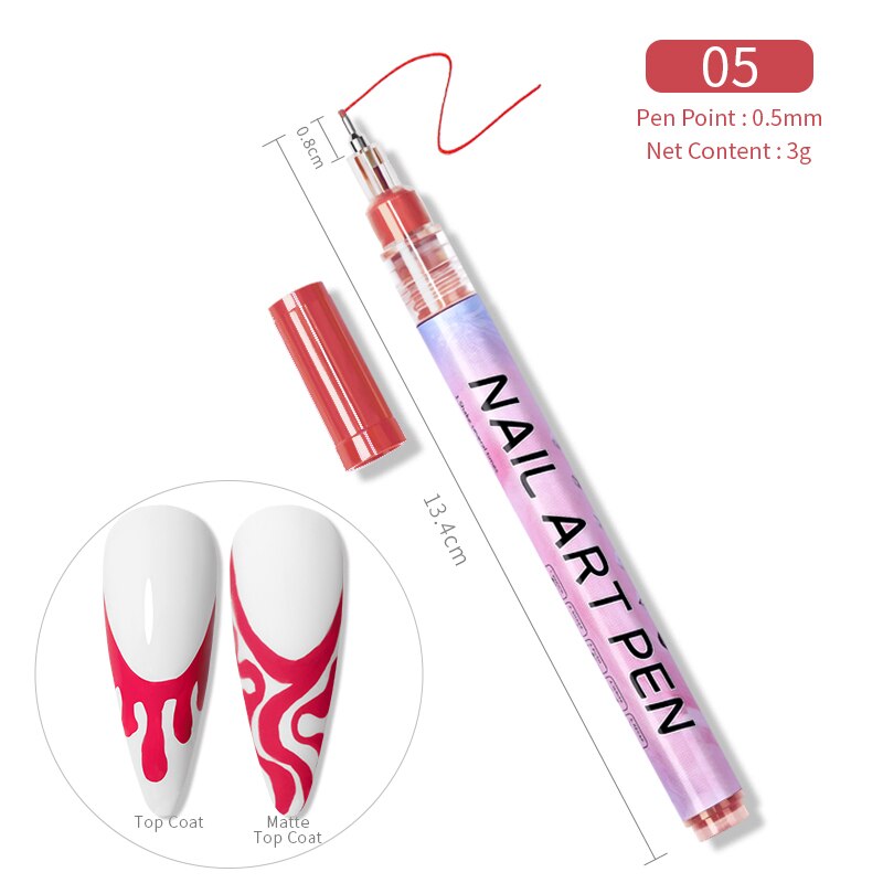 1 Pc Waterproof Nail Art Graffiti Pen