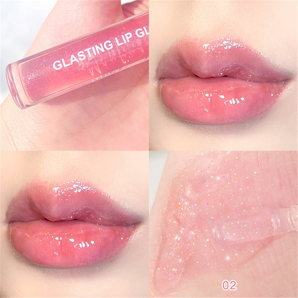 3D Lip Gloss Holographic Lip Plumping Shiny Pearl