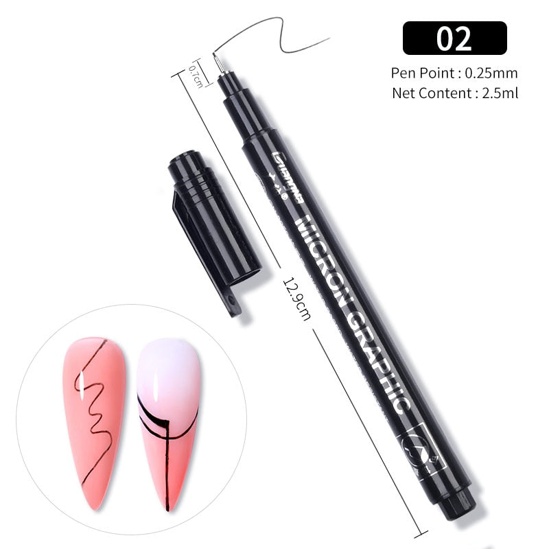 1 Pc Waterproof Nail Art Graffiti Pen