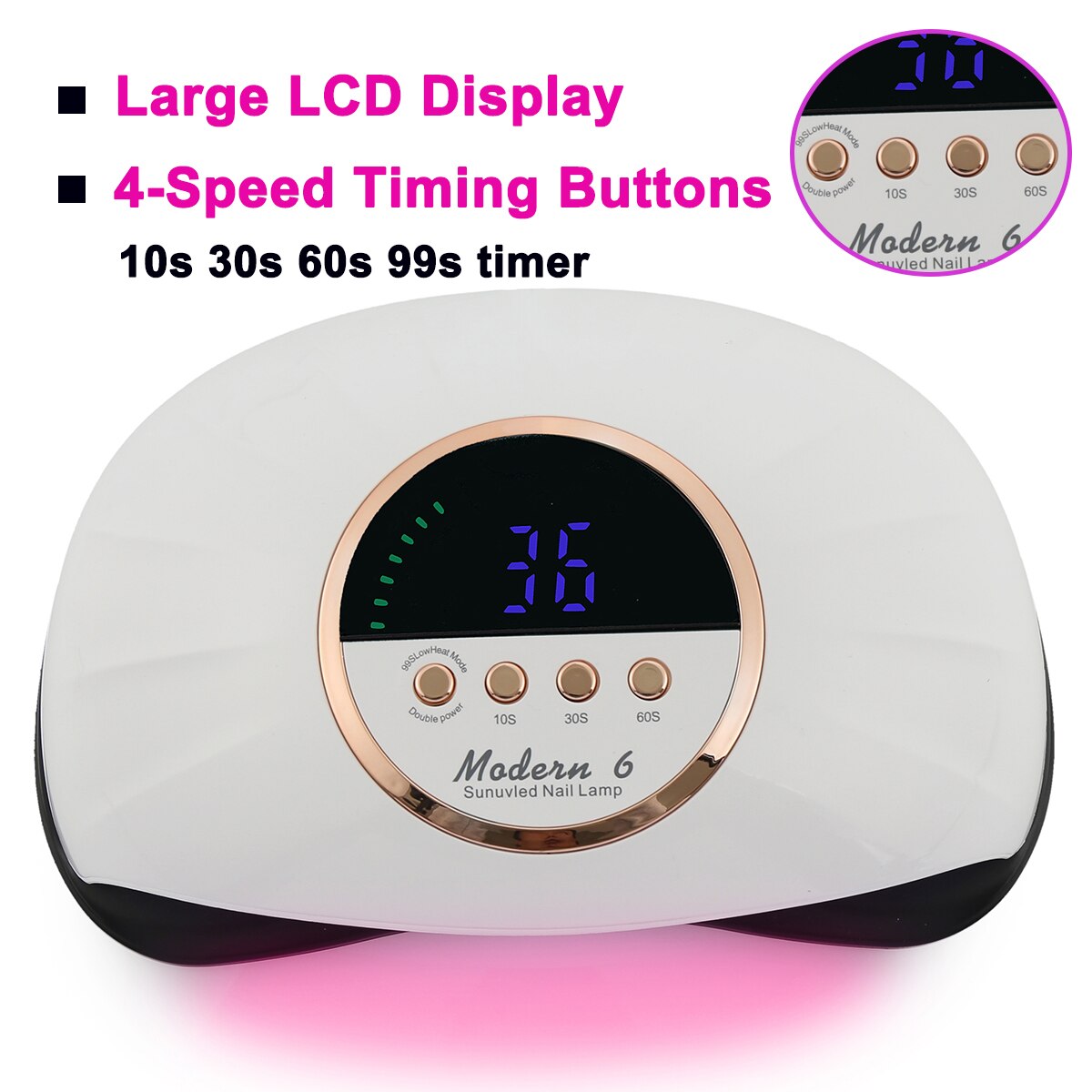 Large Nail Dryer Doube Hands Use,69 Leds UV Nail
