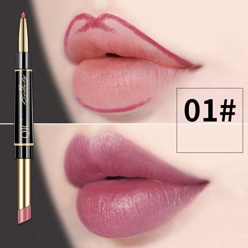 2 IN 1 Lip Liner Waterproof Matte Lipstick