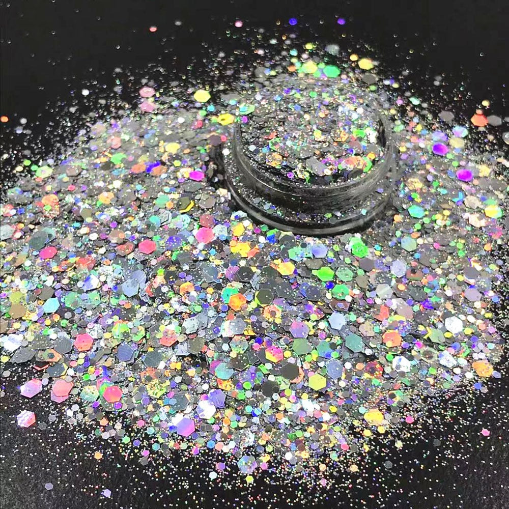 10g/Bag Iridescent Art Glitter Sequins Holographic Nail