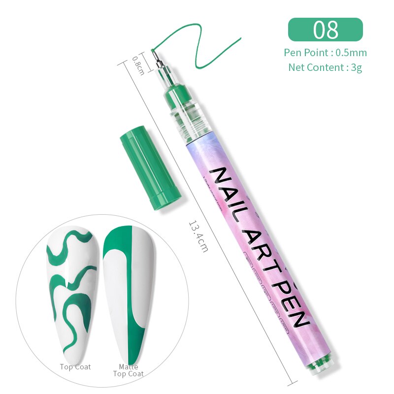 1 Pc Waterproof Nail Art Graffiti Pen