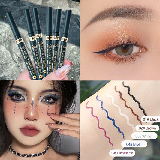 Matte Waterproof  Blue White Sweatproof  Liquid Eyeliner