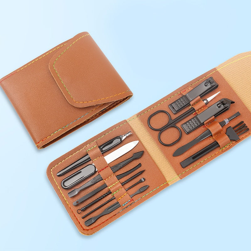 Manicure Cutters  Clipper Set Stainless Steel Ear Spoon Nail