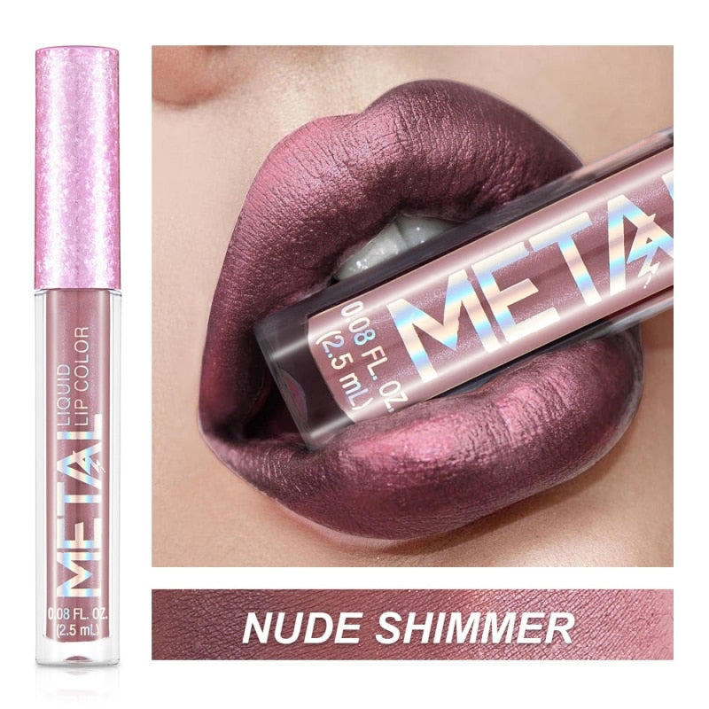 Matte Glitter Liquid Lip Gloss Makeup Waterproof