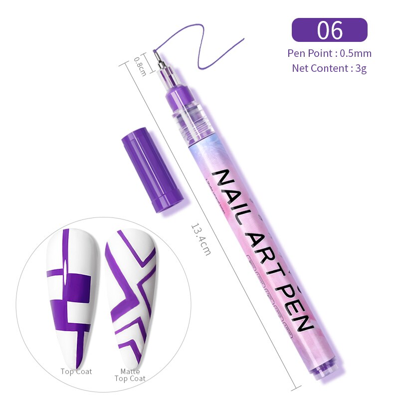 1 Pc Waterproof Nail Art Graffiti Pen