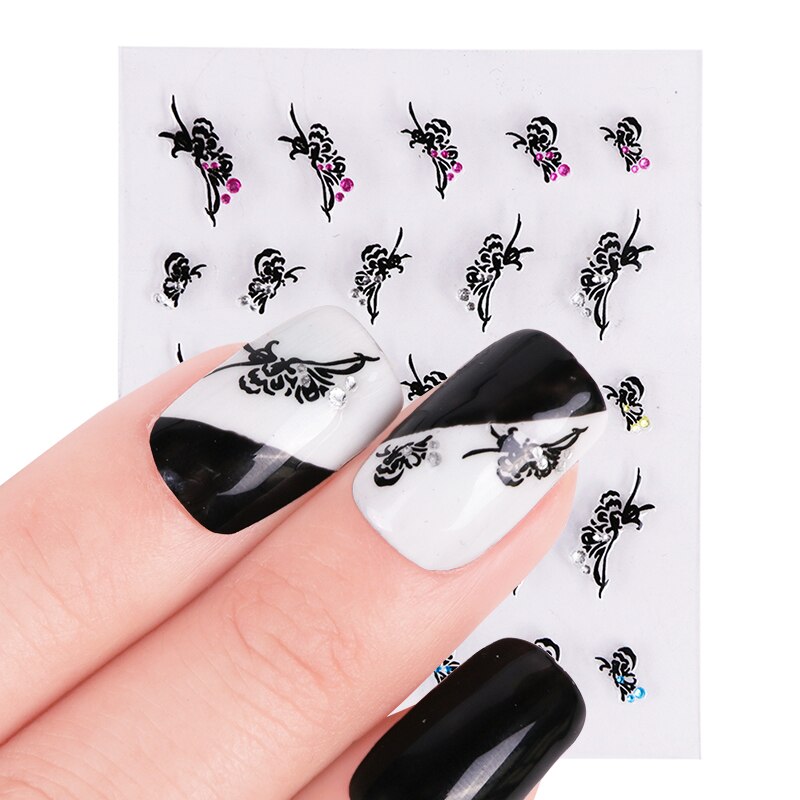 Gold Zipper 3d Designs Nail Art Stickers Decals Manicure