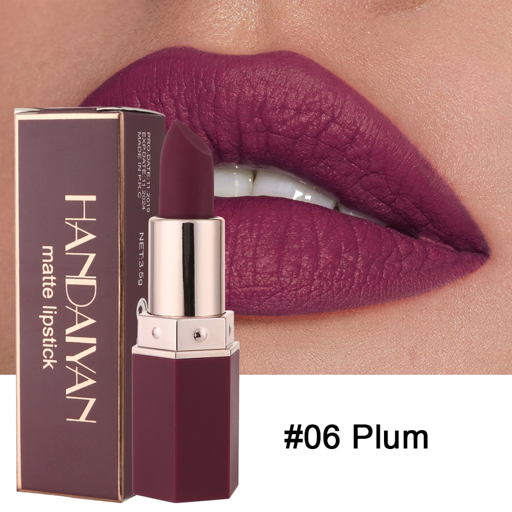 6 Colors Waterproof Nude Matte Lipsticks