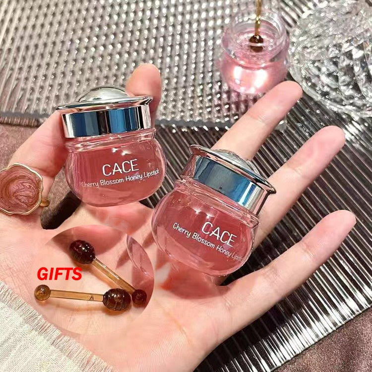 2/1 Pcs Pink Cherry Honey Moisturizing Lip