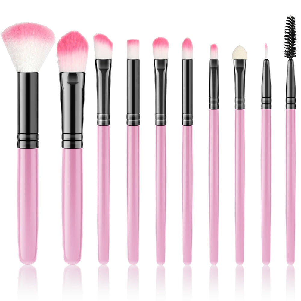 Pink Makeup Brushes Set for Cosmetics Foundation