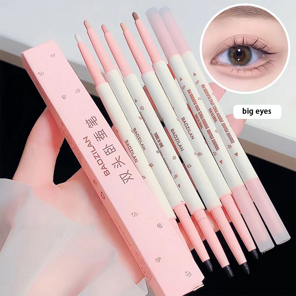 Matte Glitter Lying Silkworm Highlighter Pen