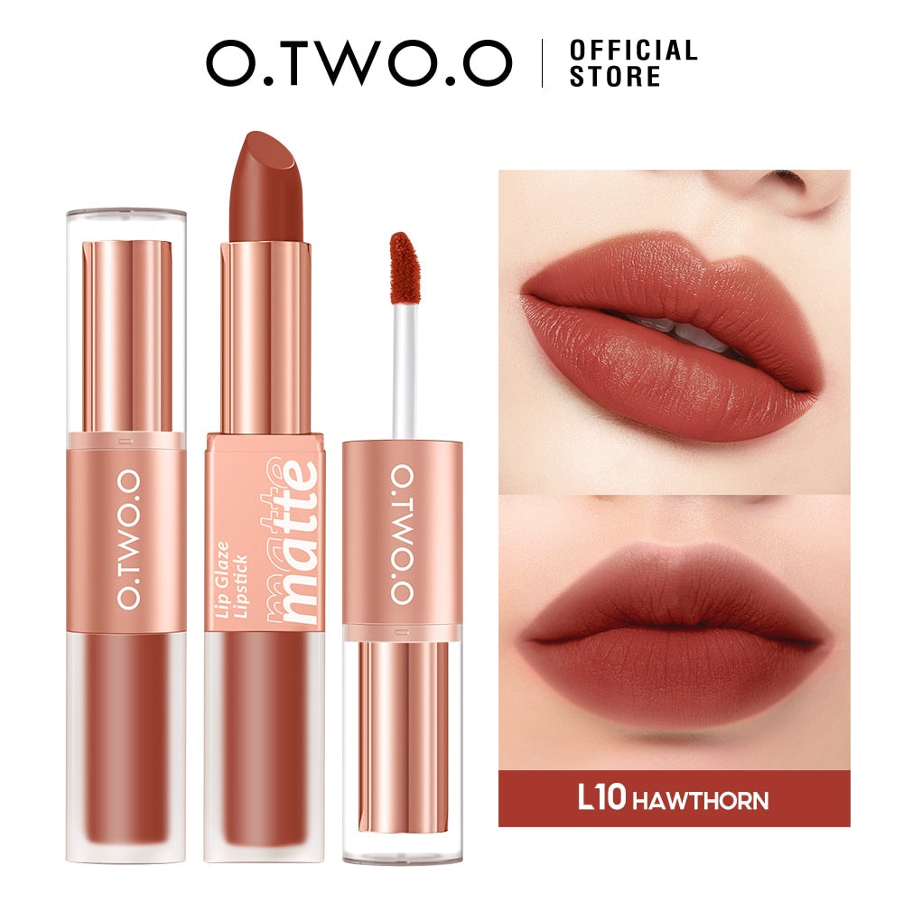 O.TWO.O  Red Lip Gloss 2 in 1 Tint Waterproof Long -lasting Moisture