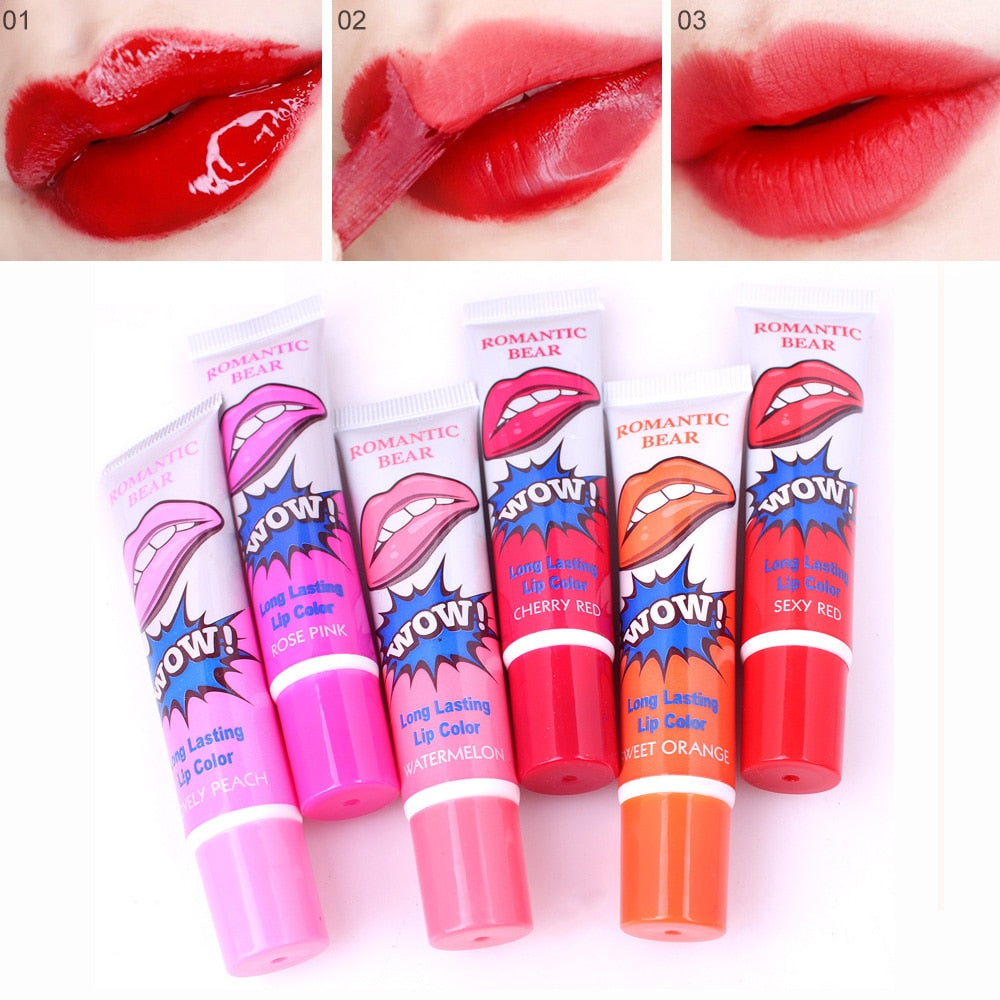 Romantic Bear 6 Colors Peel Off Lipstick