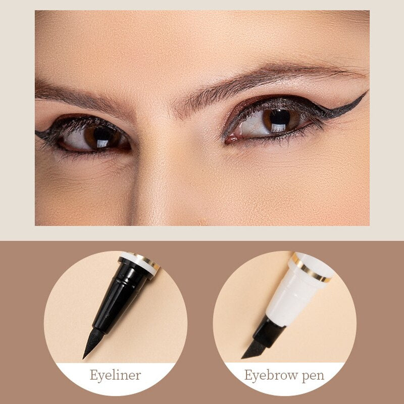 Waterproof Double Head Eyeliner & Eyebrow Pencil