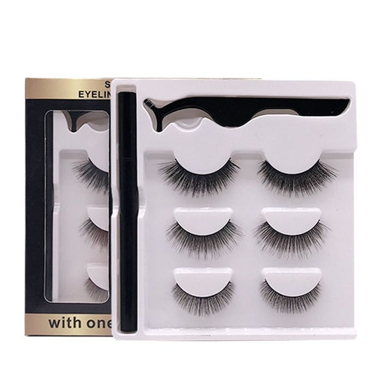 3 Pairs Fashion Magnetic False Eyelashes Waterproof Magnetic