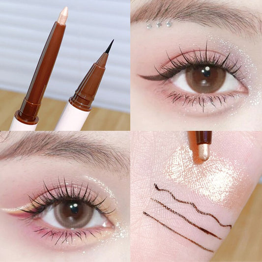 1PC Two-color Eyes Brightening Pearl High-gloss Eyeliner