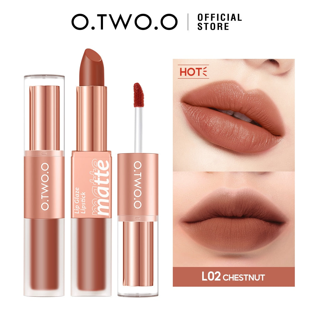 O.TWO.O  Red Lip Gloss 2 in 1 Tint Waterproof Long -lasting Moisture