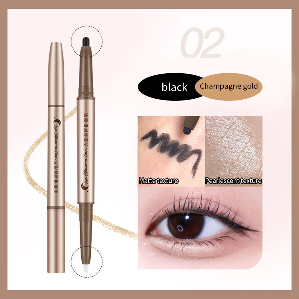 1PC Two-color Eyes Brightening Pearl High-gloss Eyeliner