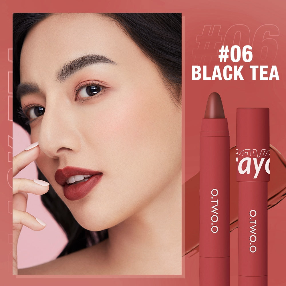 Lipstick Pencil Lip Liner 6 Colors Velvet Matte