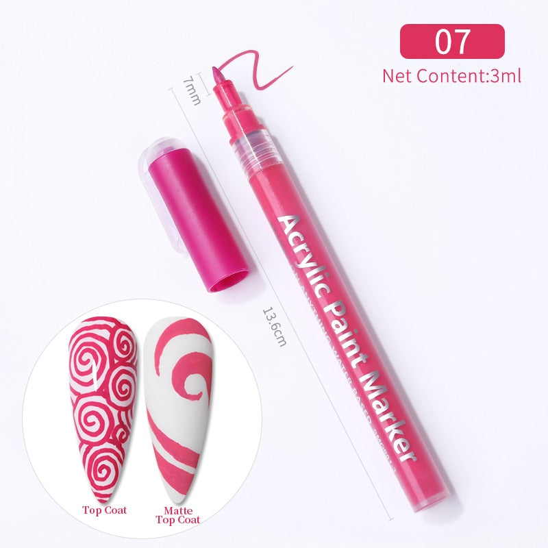 1 Pc Waterproof Nail Art Graffiti Pen