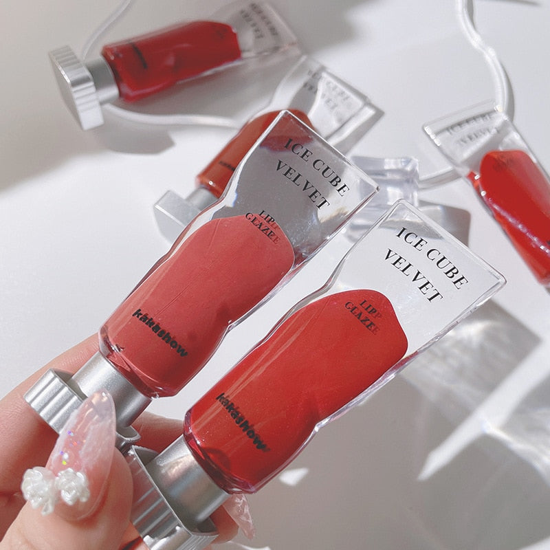 Velvet Lip Glaze Pigment Transparent Ice Cube