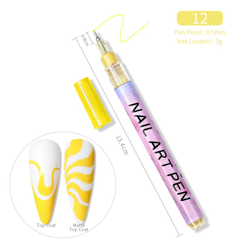 1 Pc Waterproof Nail Art Graffiti Pen