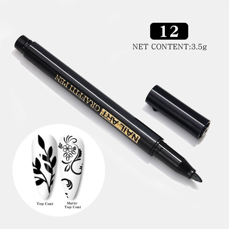 1 Pc Waterproof Nail Art Graffiti Pen