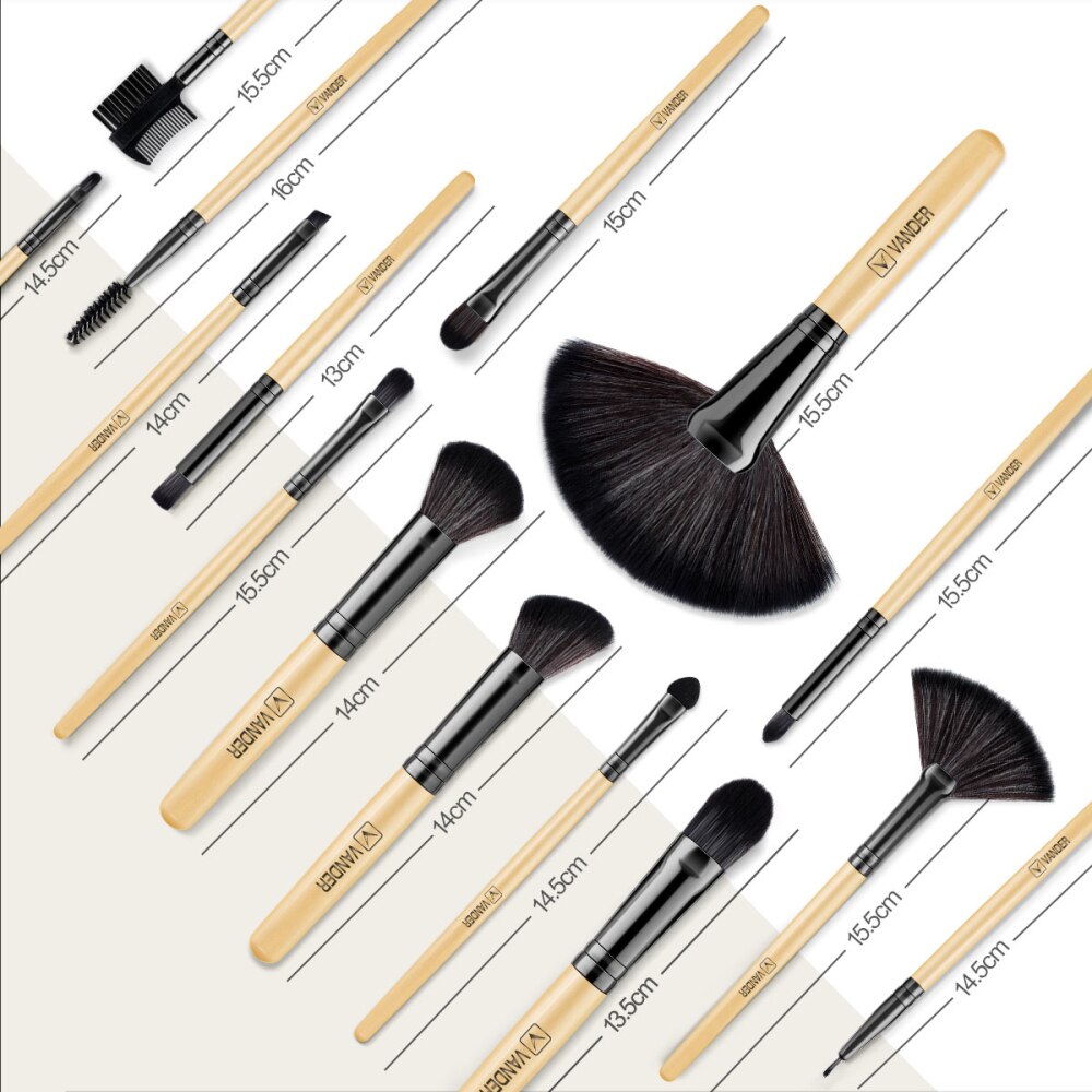 32pcs Makeup Brushes Set Wood
