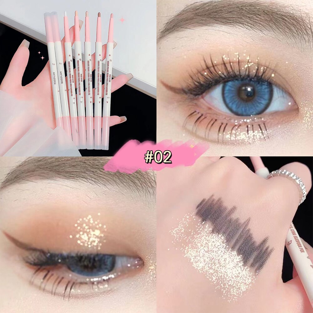 Matte Glitter Lying Silkworm Highlighter Pen