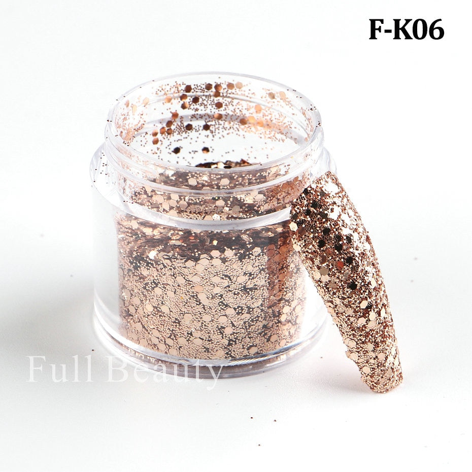 Shiny Glitter Sugar Sand Nails 3D Acrylic Flowers White