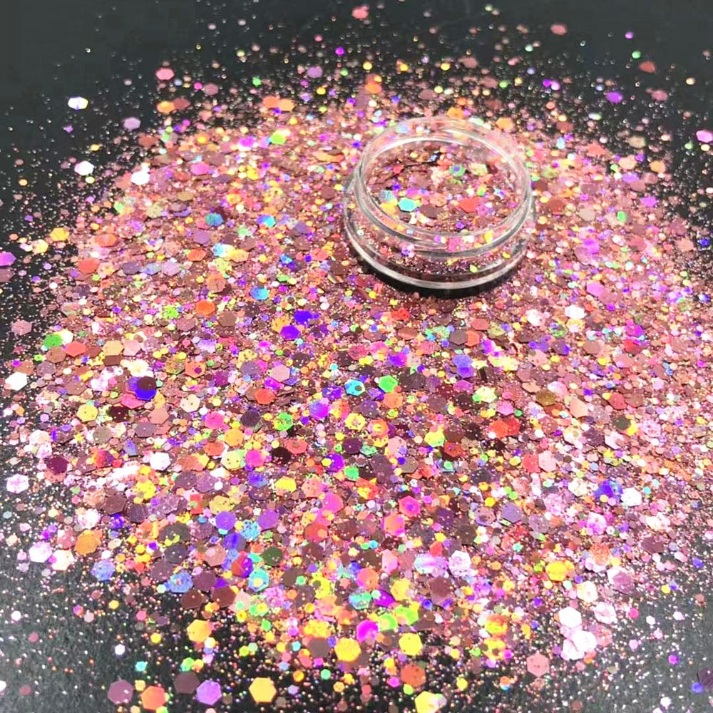 10g/Bag Iridescent Art Glitter Sequins Holographic Nail