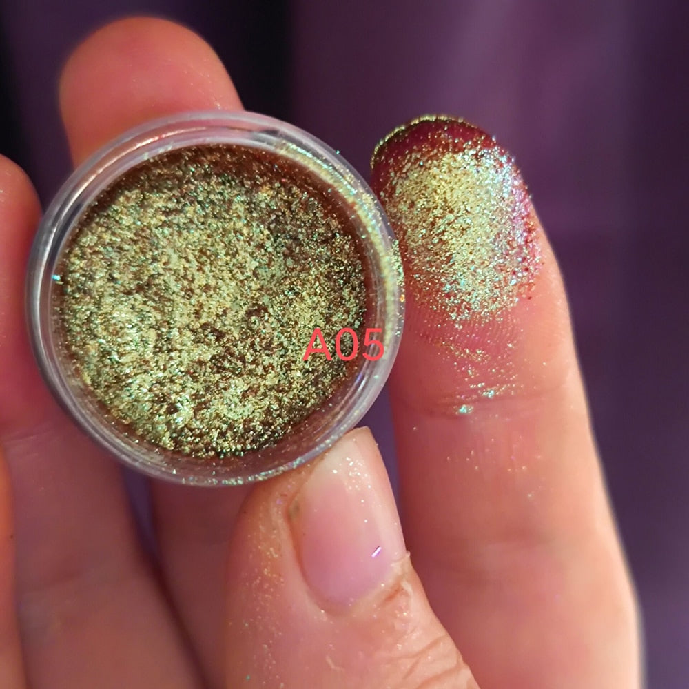1Jar Crystal Diamond Powder Rainbow Shiny Nail