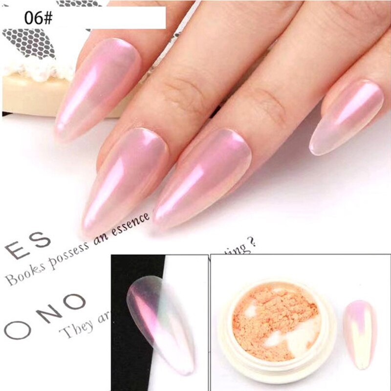 Holographic  Dust Ice Neon Mermaid Mirror Glitter Pearl Aurora Nail