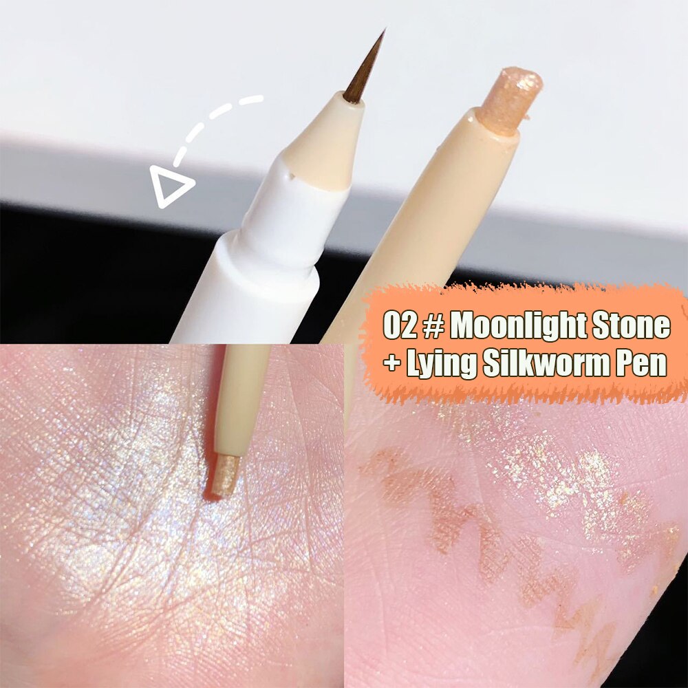 1PC Two-color Eyes Brightening Pearl High-gloss Eyeliner