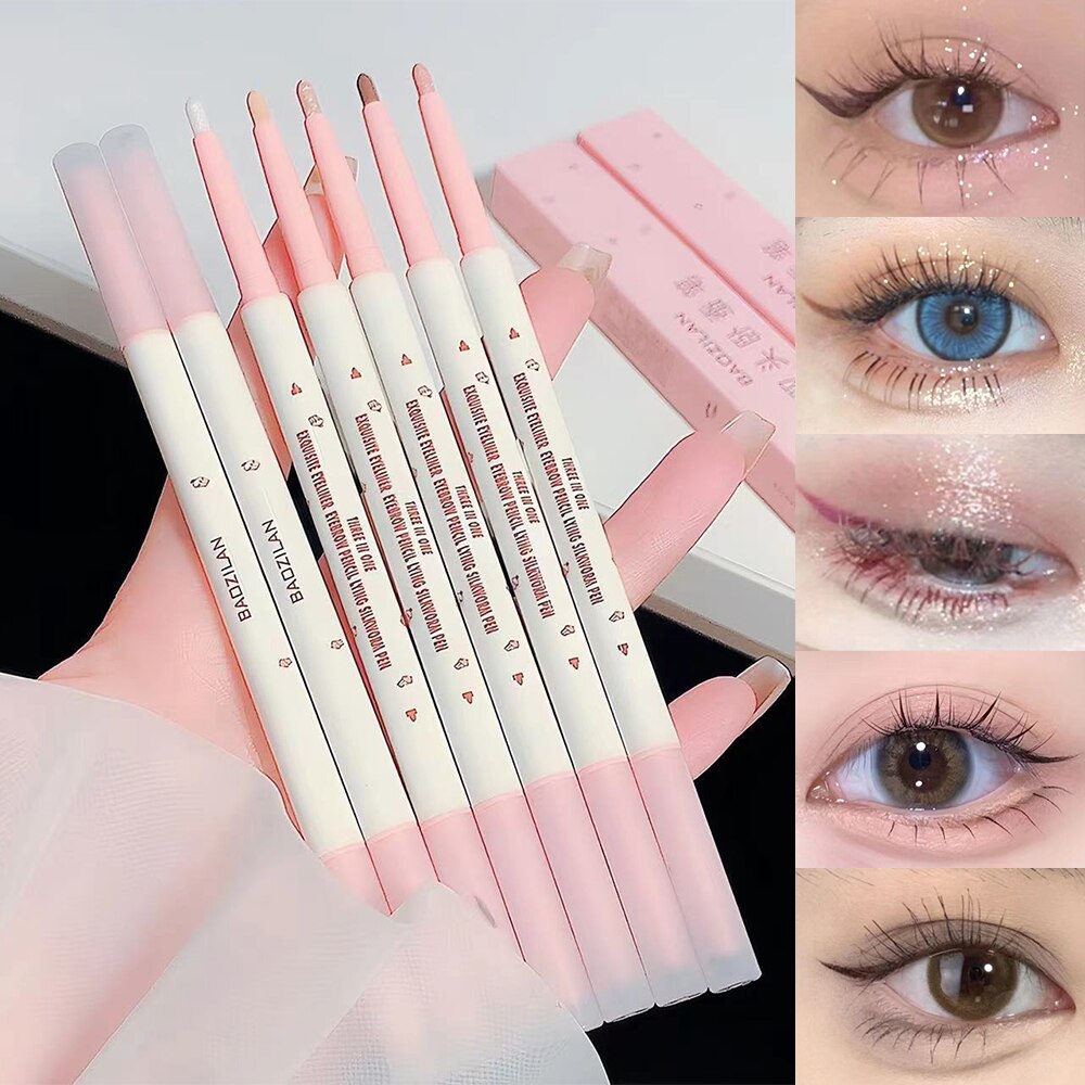Matte Glitter Lying Silkworm Highlighter Pen