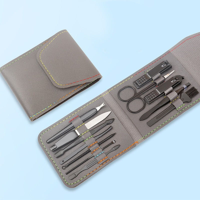 Manicure Cutters  Clipper Set Stainless Steel Ear Spoon Nail
