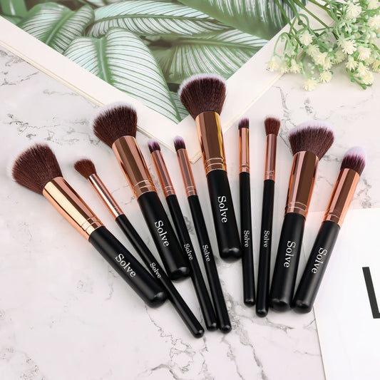 10Pcs Makeup Brushes Tools For Cosmetics Foundation