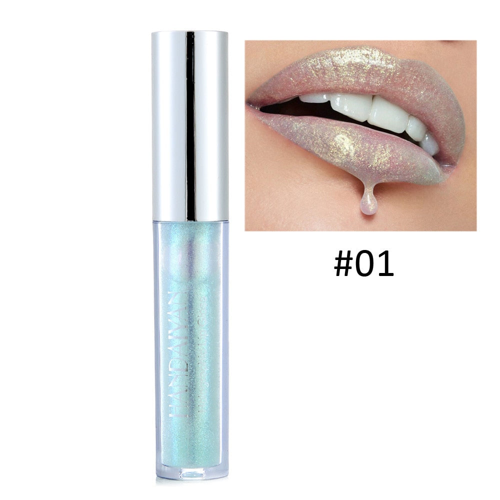 Handaiyan 6 Colors Gloss Glitter Red Nude Lipstick