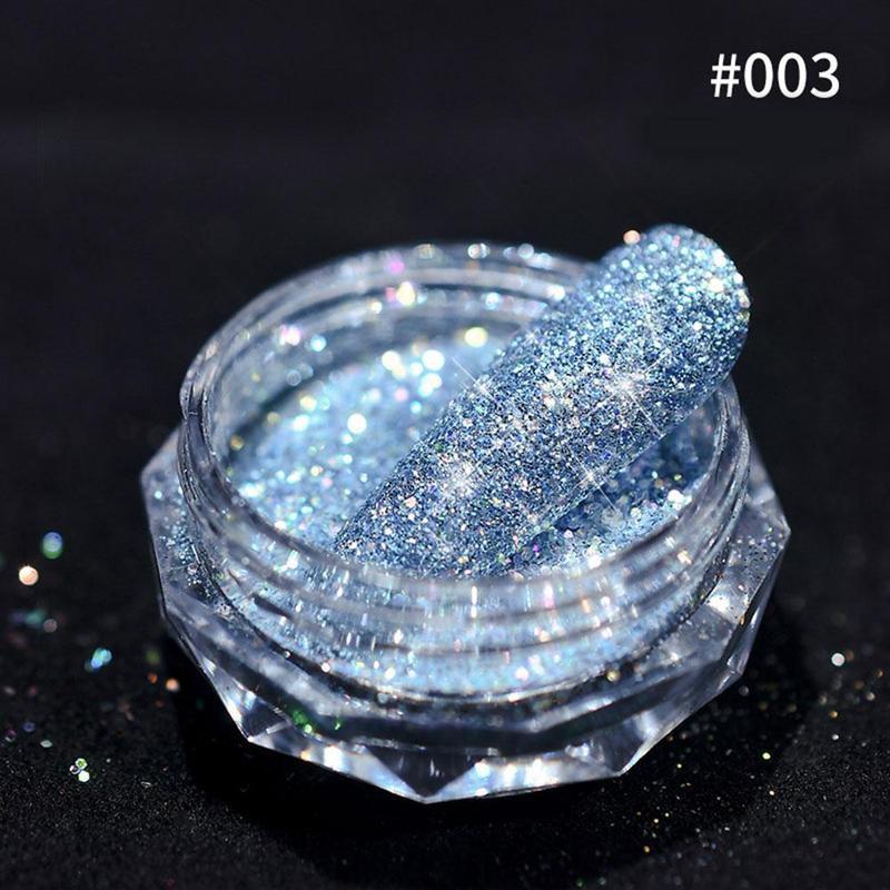 1Jar Crystal Diamond Powder Rainbow Shiny Nail