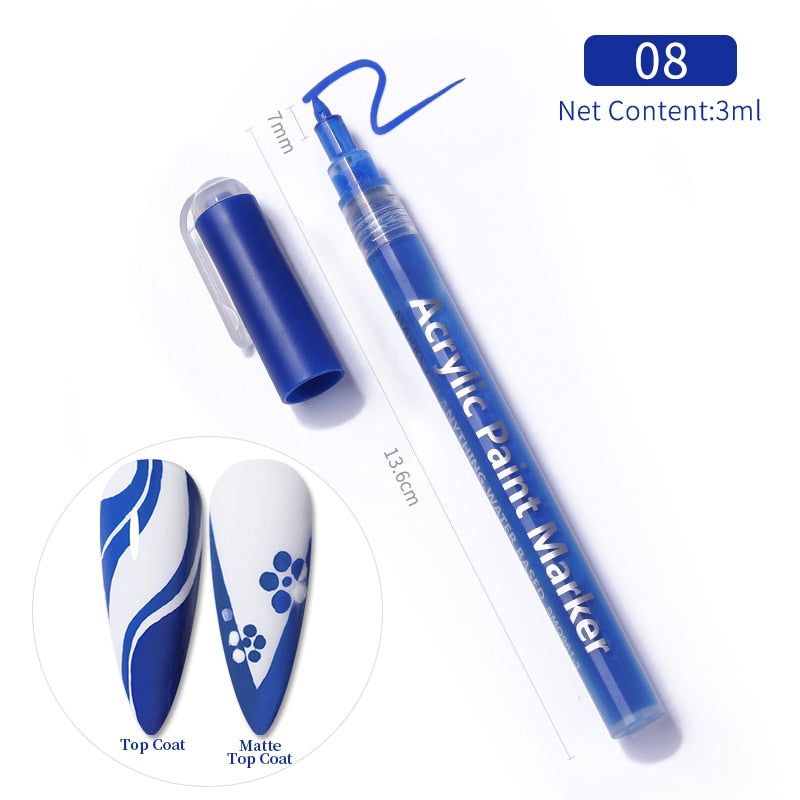 1 Pc Waterproof Nail Art Graffiti Pen
