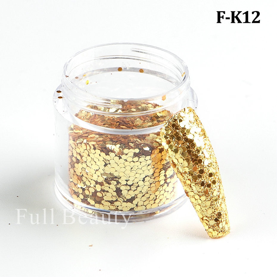 Shiny Glitter Sugar Sand Nails 3D Acrylic Flowers White