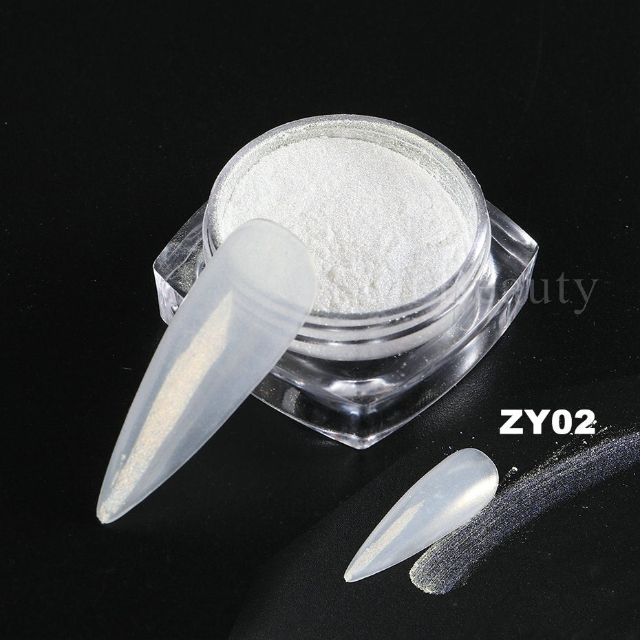 Neon Pigment Yellow Green Orange Rubbing Nail