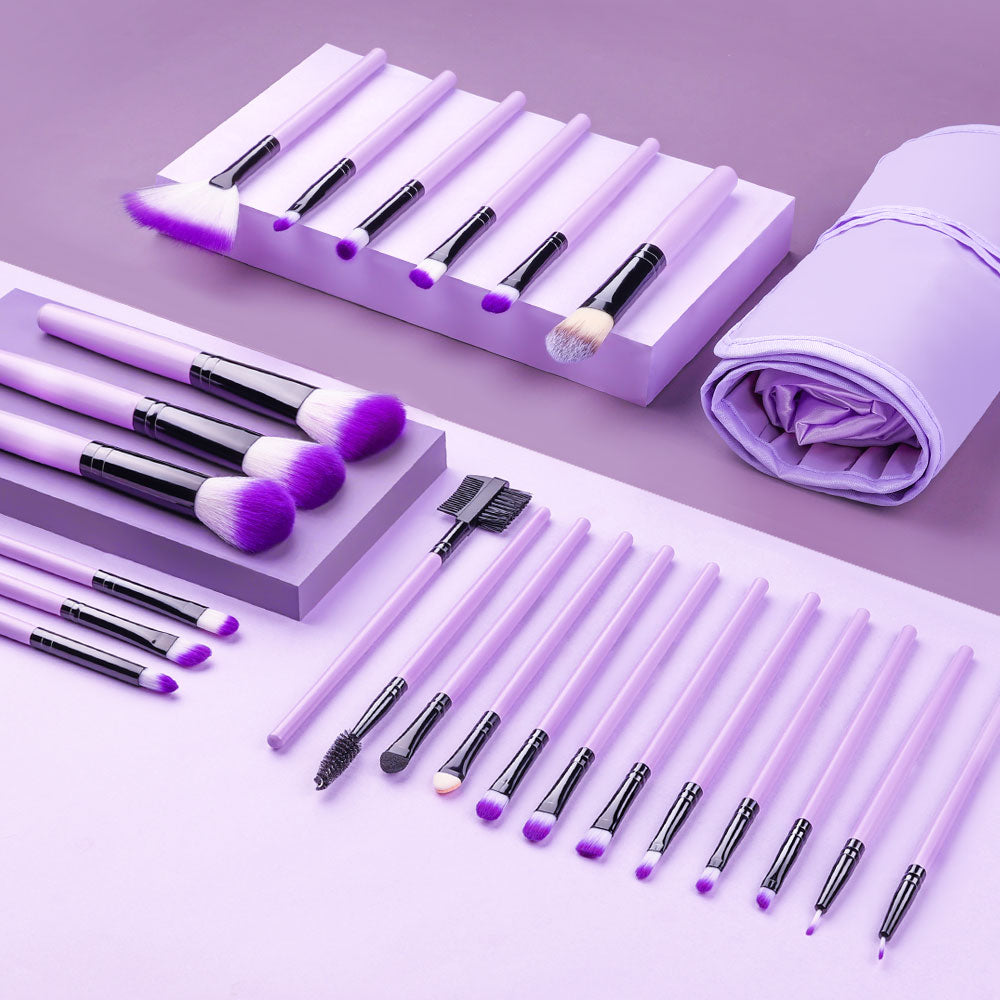 New Blue Soft Fluffy Makeup Brushes Set